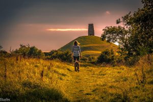 walking at glastonbury tor