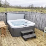 hot tub lodge at old oaks